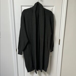 Deep Forest Green Open Front Cardigan